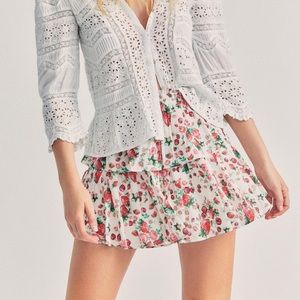 LoveShackFancy Ruffle Mini Skirt — Cloudy Poprocks